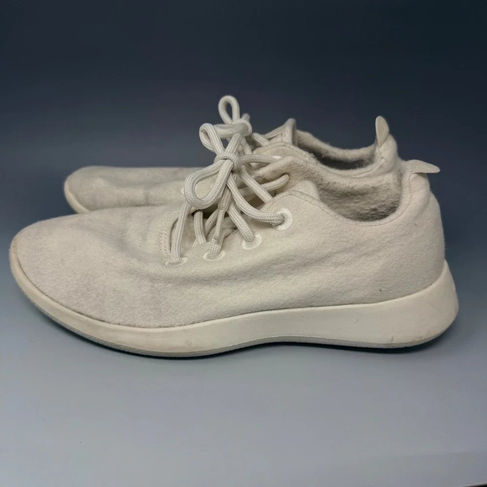 Allbirds Mens Merino Wool Runners Cream White Sneakers Size US M8 0721‎ NV1